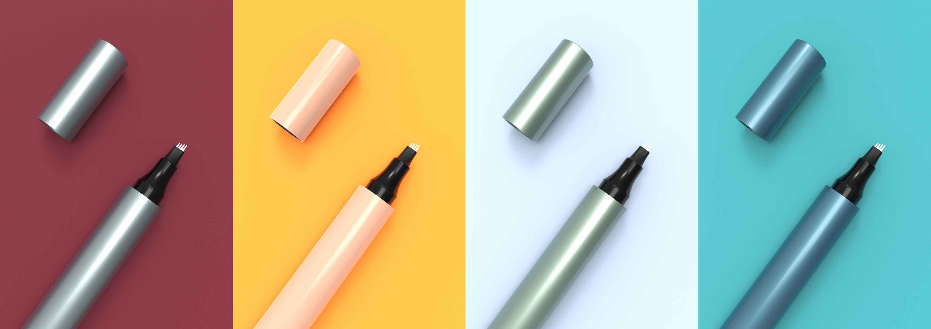 Попрощайтесь с кучей инструментов для макияжа! Этот двусторонний карандаш для бровей и контурная кисть позволяют даже новичкам добиться естественной формы бровей.