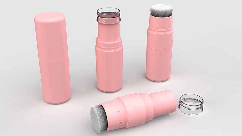 Тюбик для порошка с насадкой-щеткой